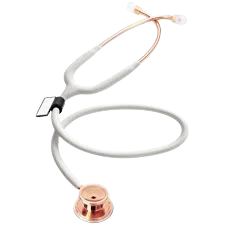 MDF® MD One Nerūsējošā tērauda divpusējais stetoskops - balts/apzeltīts 22K